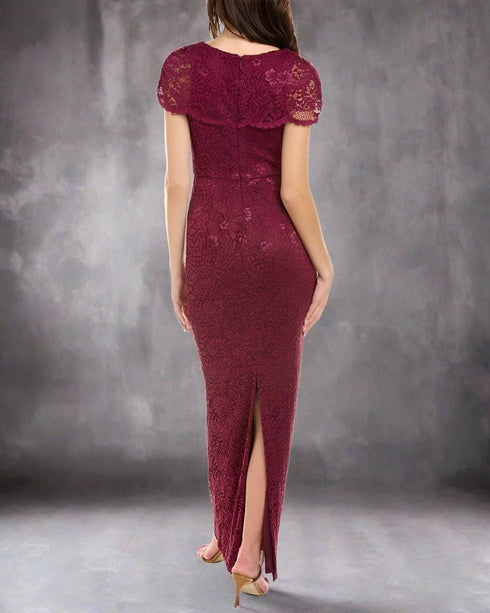 Bariano Rosie Shawl Sleeve Lace Gown Bariano James St Boutique