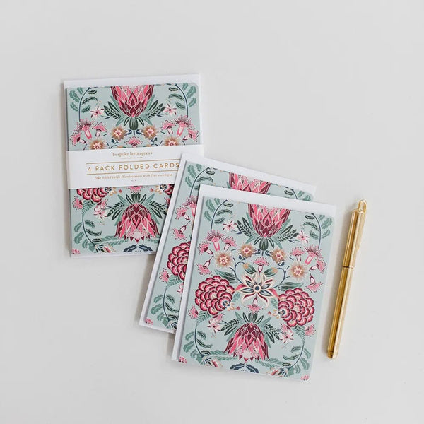 Bespoke Letterpress 4pk Card Set Bespoke Letterpress James St Boutique