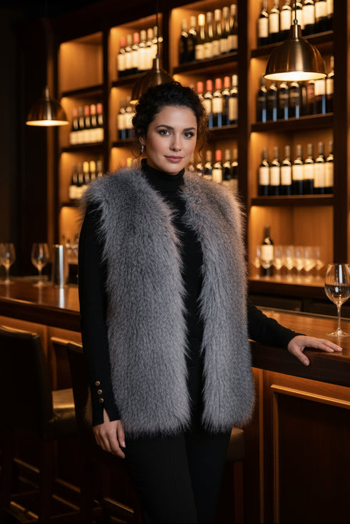 Brave & True Aspen Fur Vest Brave & True James St Boutique