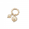 Palas Slv+brz+pearl double pearl charm on ring